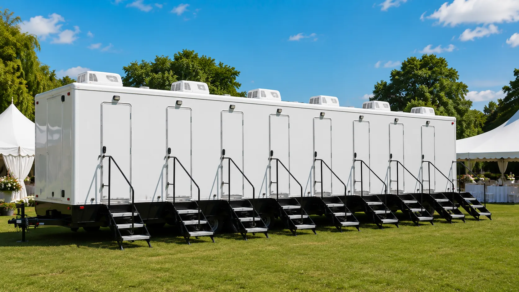 8 Stall Restroom Trailer in Redwood City, CA